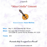 Filipino Misa Criolla Concert - May 11, 2024