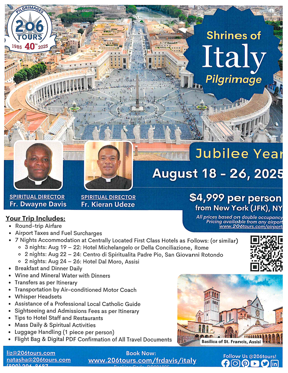 Pilgrimages to Shrines of Italy August 2025 Page 1